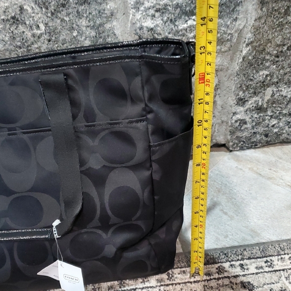 Coach Black Signature Travel Bag/Diaper Bag - Picture 7 of 15